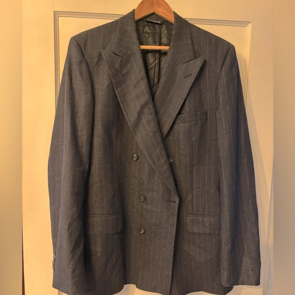 Burberry Other - Burberry mens grey flannel pinstripe suit 44 jacket and size 40 x 32 pant.